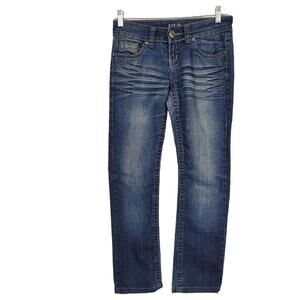 VIP Denim SZ 5/6 Regular Denim Jeans Straight Leg Ankle Stretch Low Rise